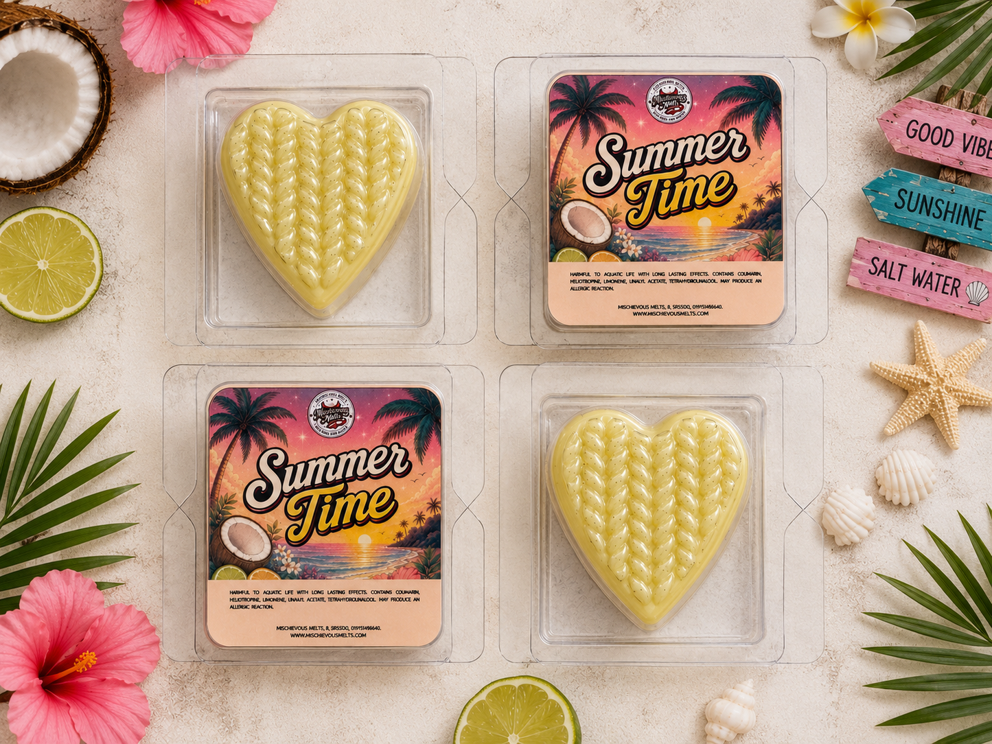 Summer Time Mini Heart Clam