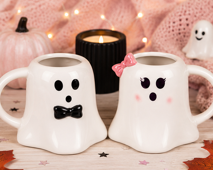 Mr and Mrs Boo Mug Set